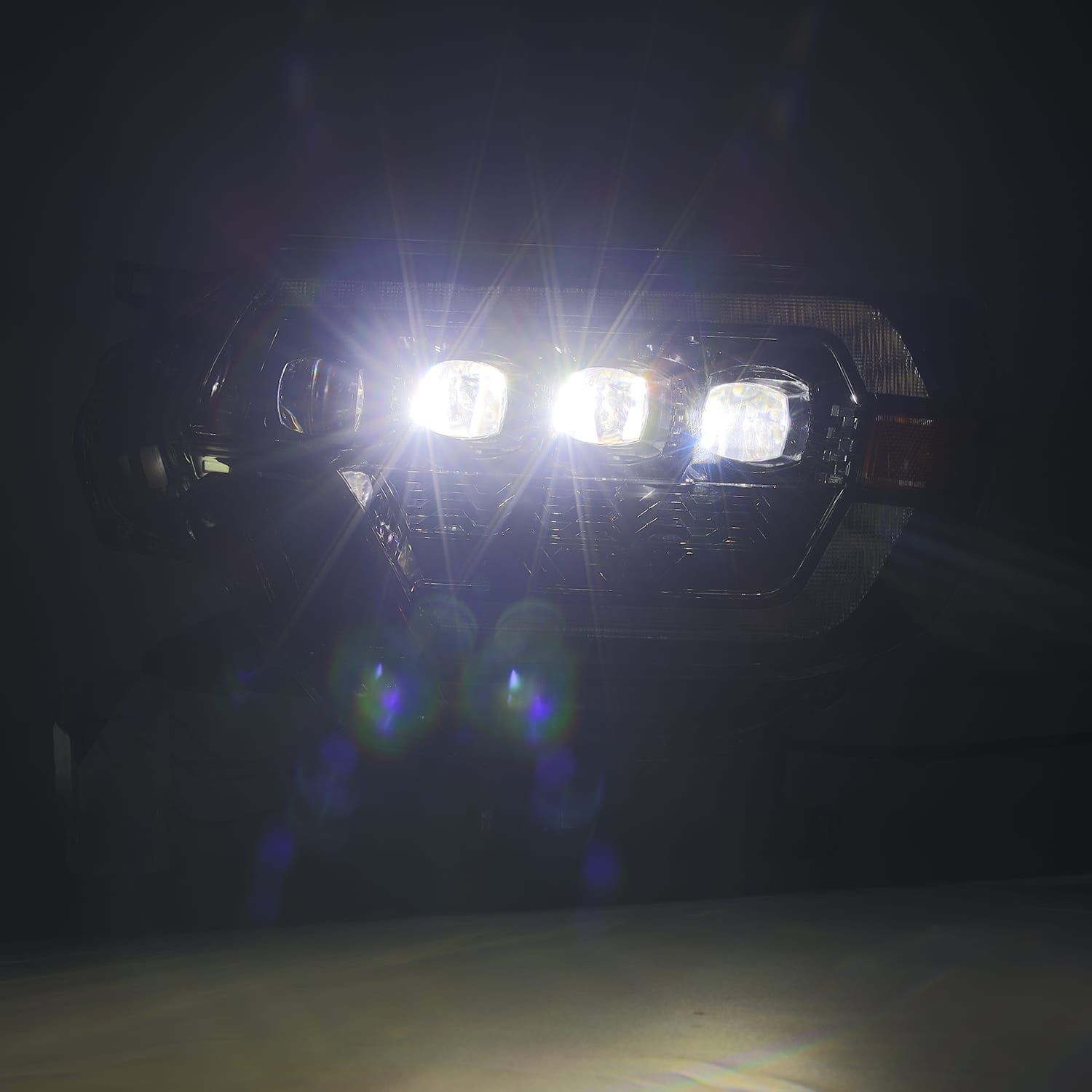 12-15 Toyota Tacoma NOVA-Series LED Projector Headlights in Alpha-Black - Apollo Off-Road