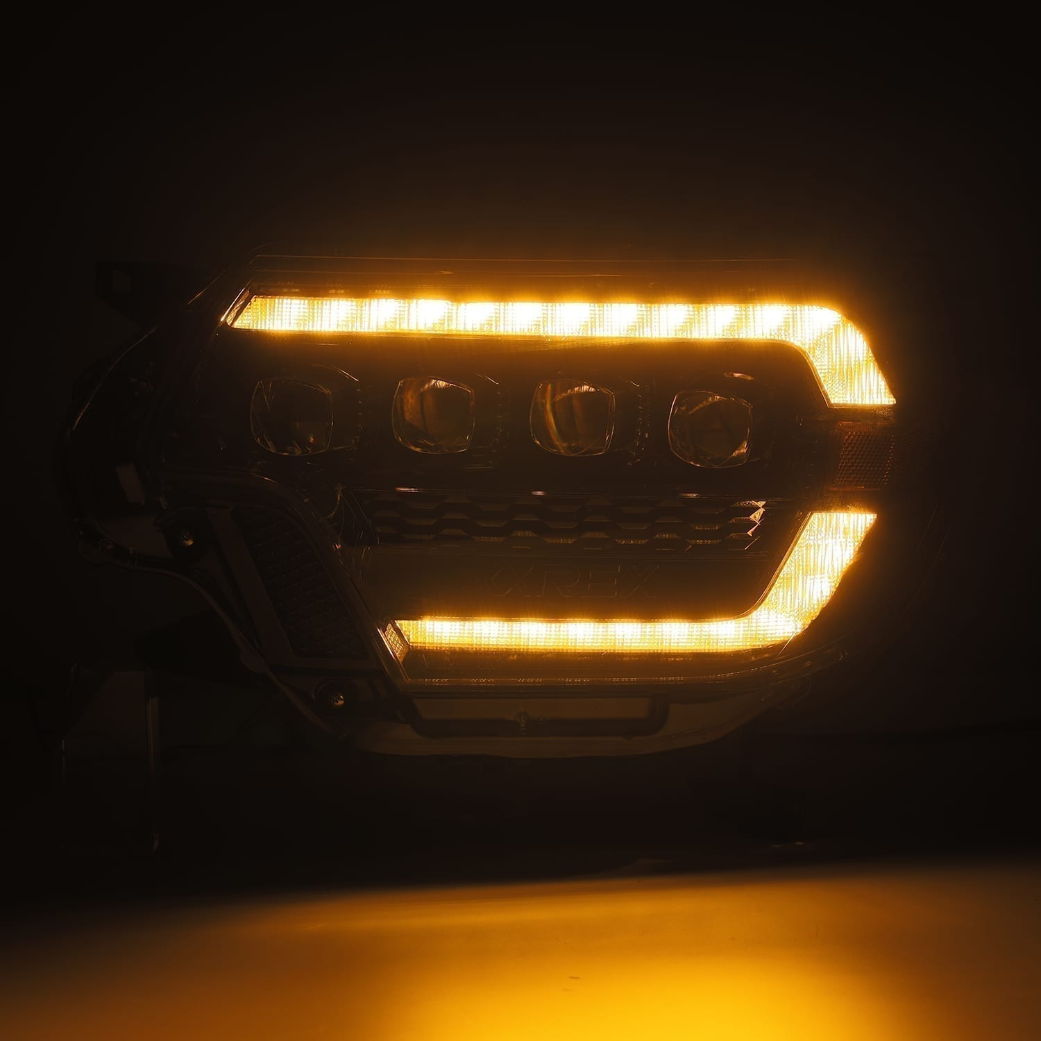 12-15 Toyota Tacoma NOVA-Series LED Projector Headlights in Alpha-Black - Apollo Off-Road