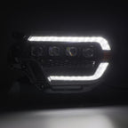 12-15 Toyota Tacoma NOVA-Series LED Projector Headlights in Alpha-Black - Apollo Off-Road