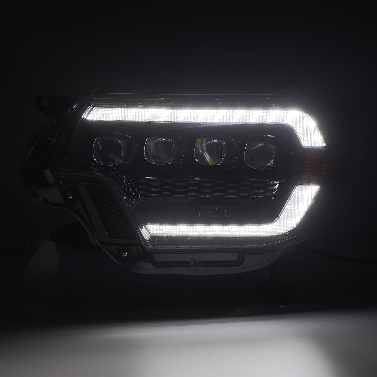 12-15 Toyota Tacoma NOVA-Series LED Projector Headlights in Alpha-Black - Apollo Off-Road