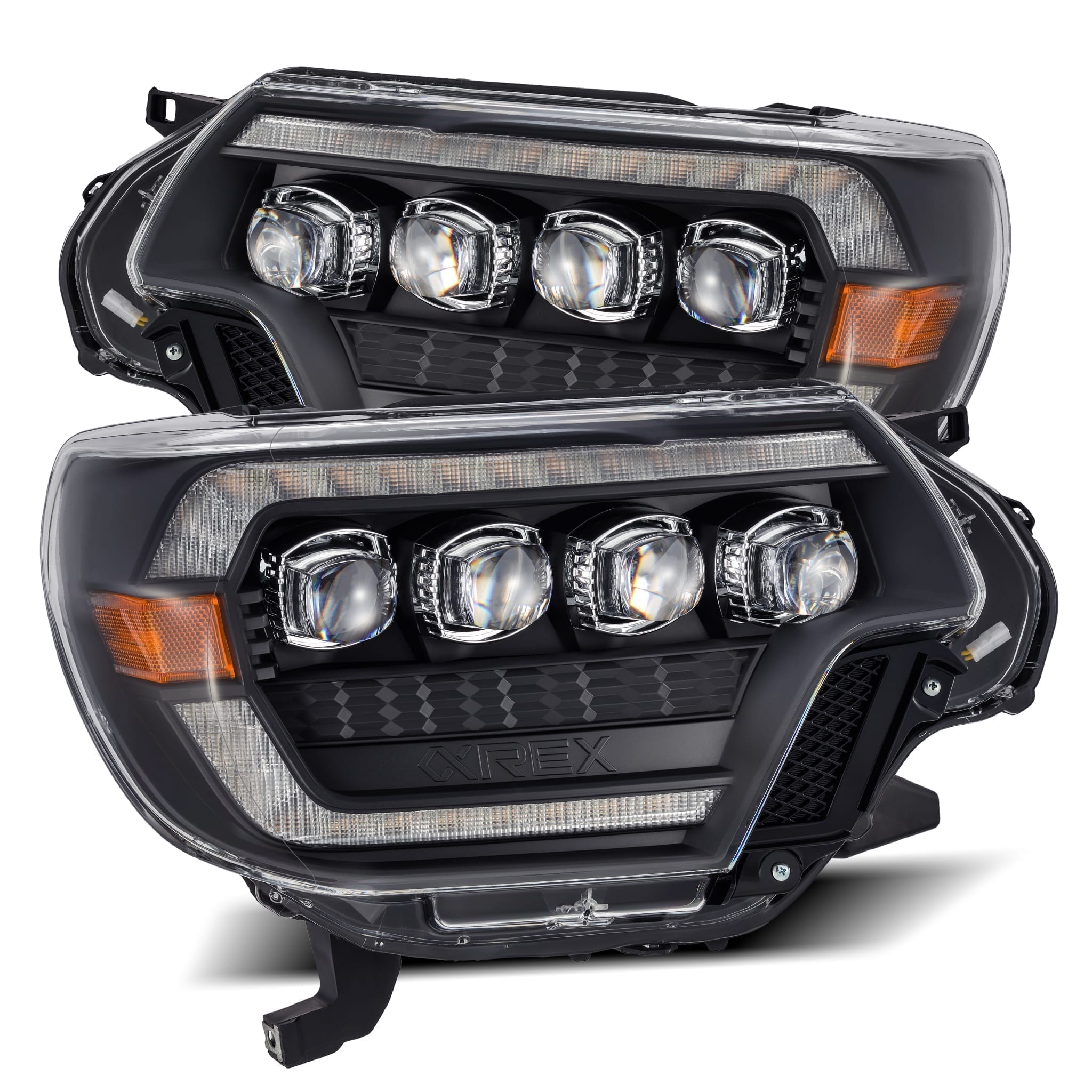 12-15 Toyota Tacoma NOVA-Series LED Projector Headlights in Black - Apollo Off-Road