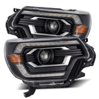 12-15 Toyota Tacoma PRO-Series Halogen Projector Headlights Black - Apollo Off-Road