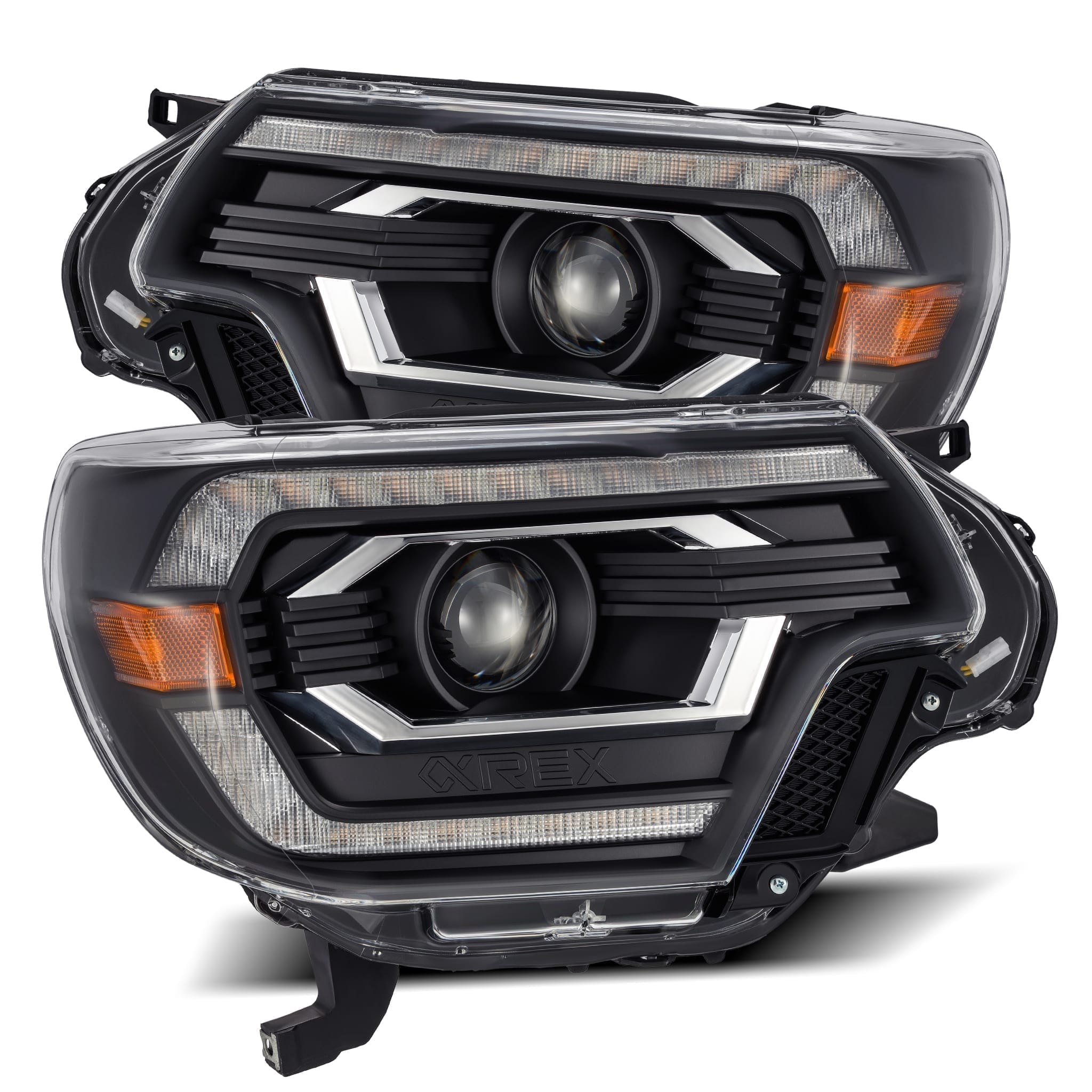 12-15 Toyota Tacoma PRO-Series Halogen Projector Headlights Black - Apollo Off-Road