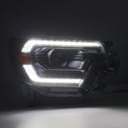 12-15 Toyota Tacoma PRO-Series Halogen Projector Headlights Black - Apollo Off-Road