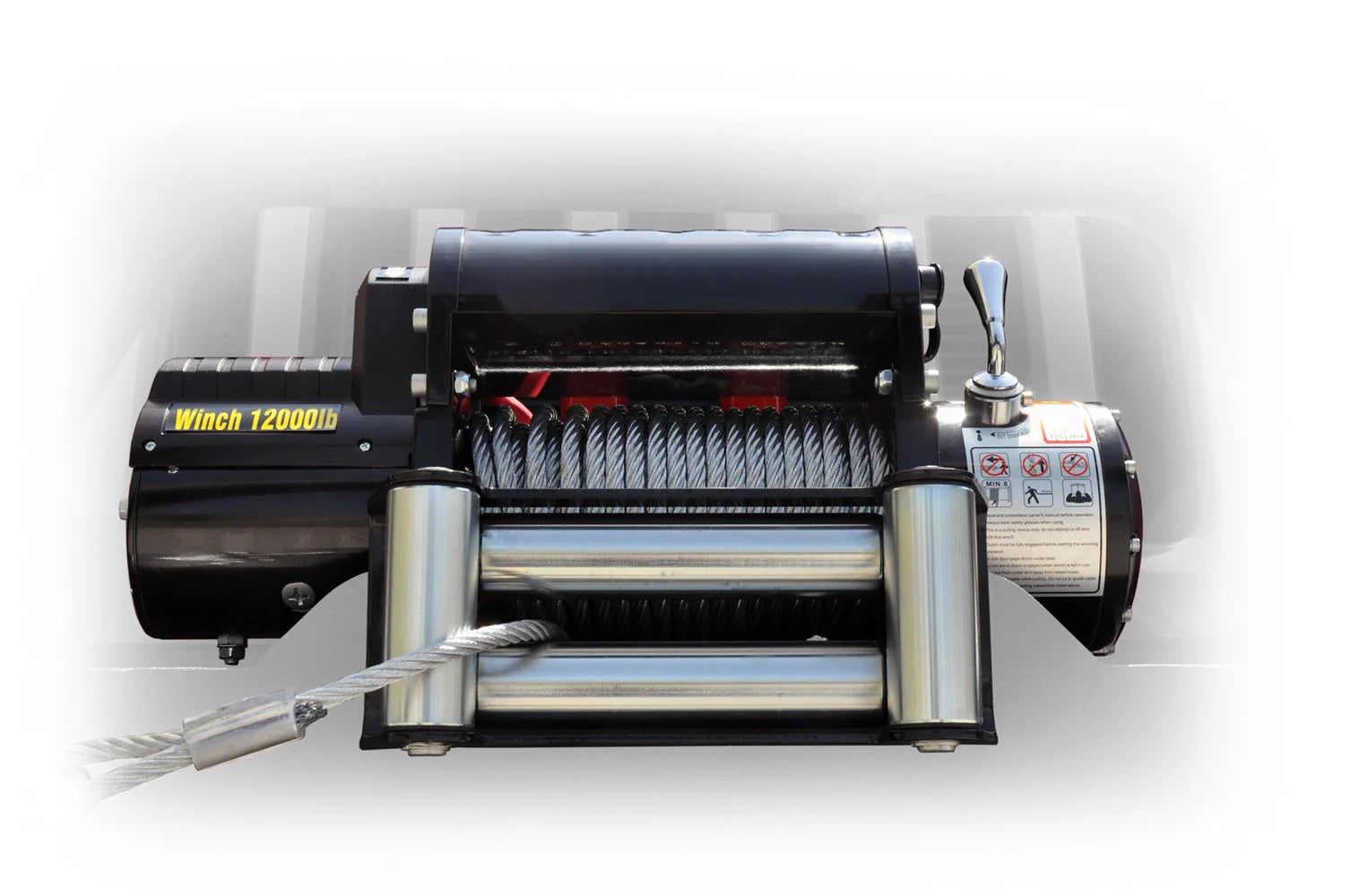 12,000 lbs. Winch With Steel Cable - Apollo Off-Road