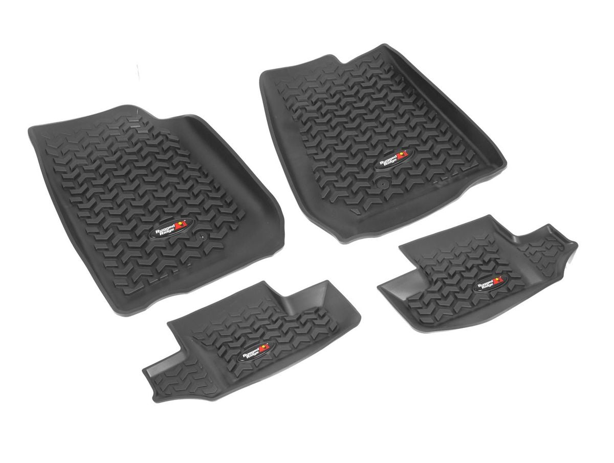 All Terrain Floor Liner Rear Black Jeep Rugged Ridge