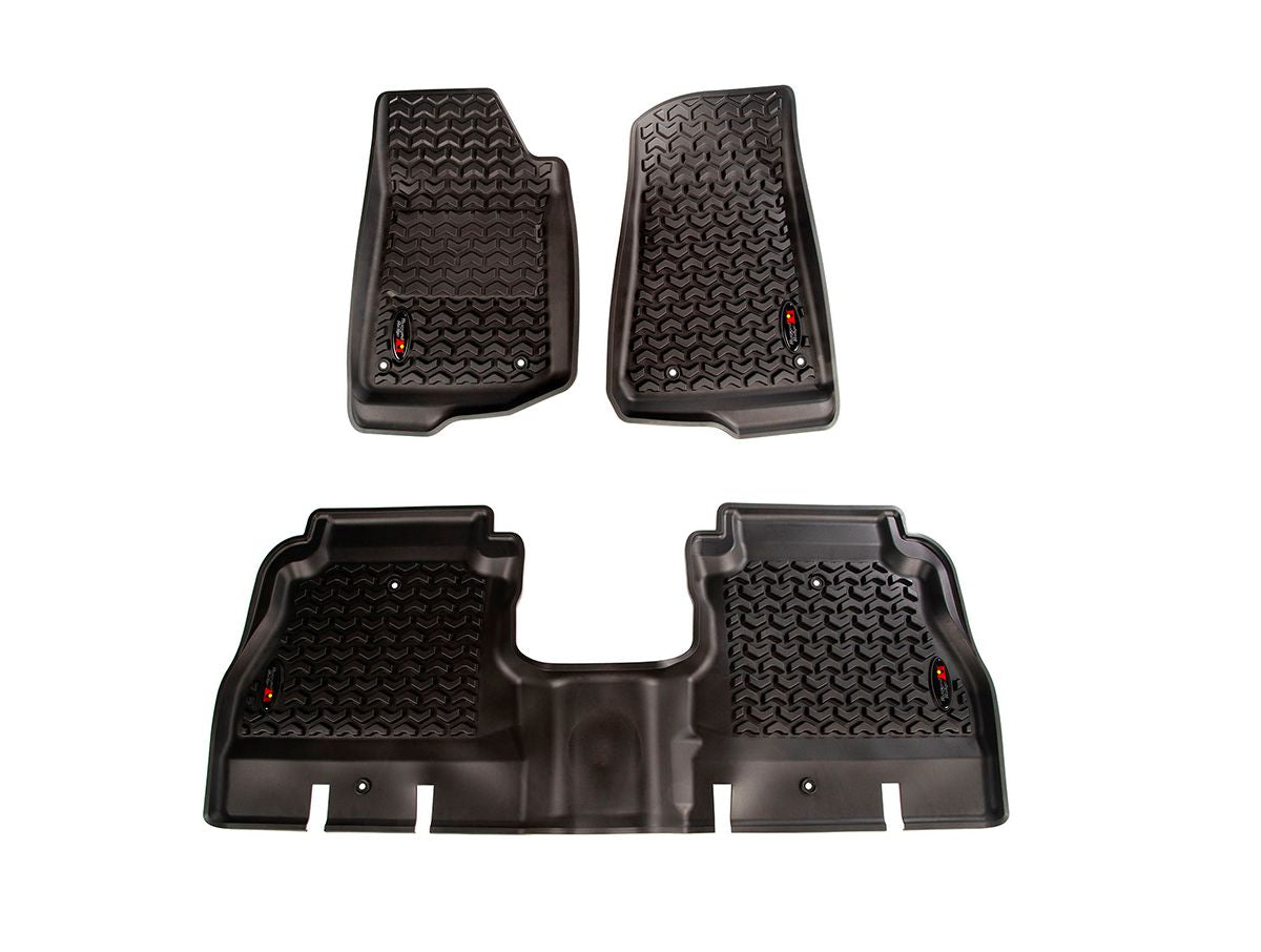 Floor Liner Front/Rear Black 2018-2020 Jeep Wrangler Jl 4 Dr Rugged Ridge