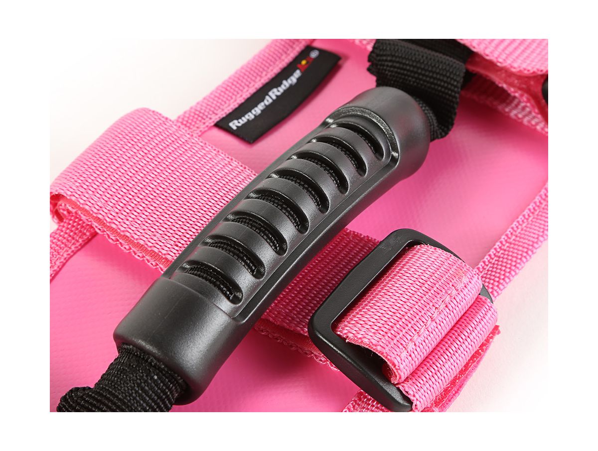 Ultimate Grab Handle Kit Pink 55-Present Jeep CJ/Wrangler 20-Present Gladiator Rugged Ridge