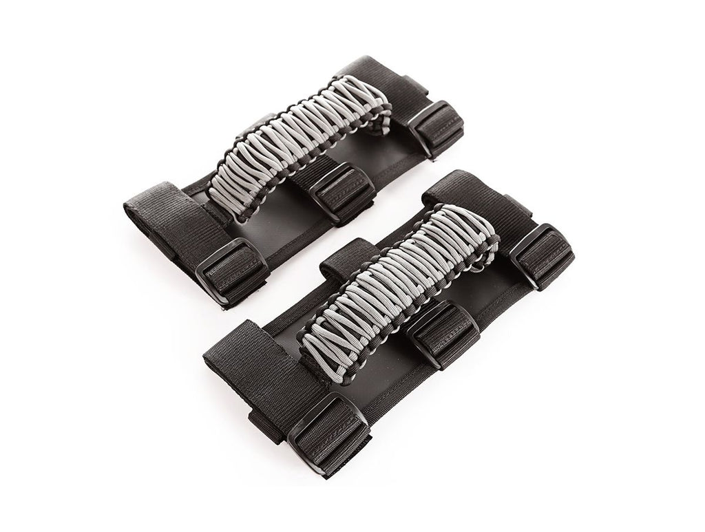 Grab Handle Kit Paracord Gray/Black 55-Present Jeep CJ/Wrangler/Gladiator Rugged Ridge