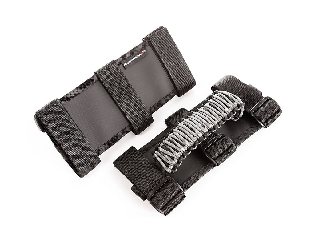 Grab Handle Kit Paracord Gray/Black 55-Present Jeep CJ/Wrangler/Gladiator Rugged Ridge