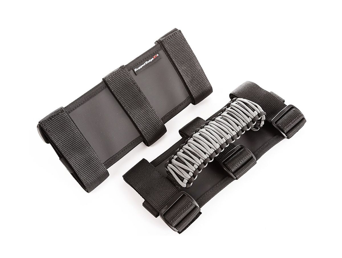 Grab Handle Kit Paracord Gray/Black 55-Present Jeep CJ/Wrangler/Gladiator Rugged Ridge