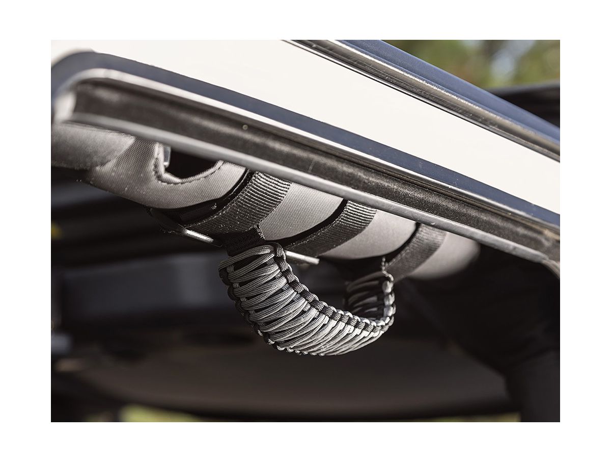Grab Handle Kit Paracord Gray/Black 55-Present Jeep CJ/Wrangler/Gladiator Rugged Ridge