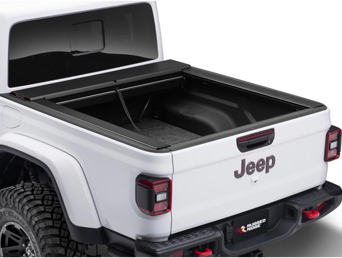 Armis Retractable Locking Bed Cvr W/o Trail Rails 20-Present Jeep Gladiator JT Rugged Ridge