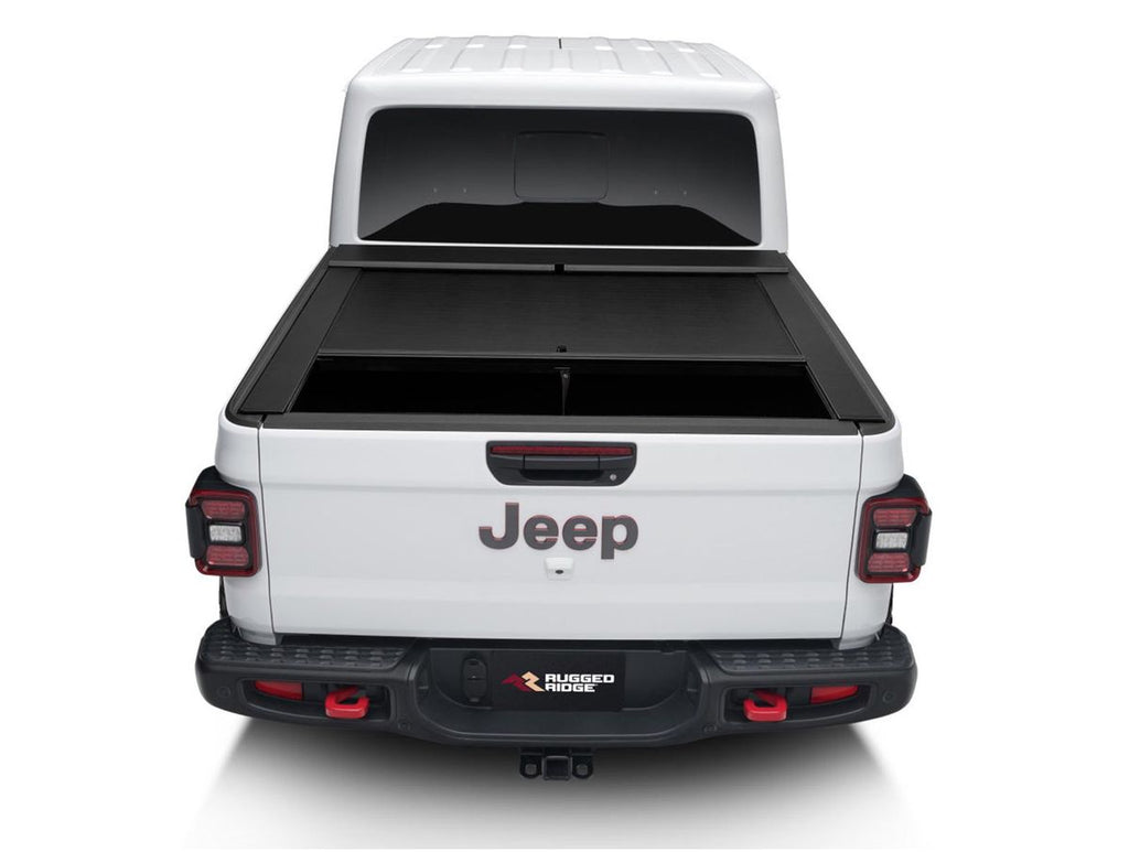 Armis Retractable Locking Bed Cvr W/o Trail Rails 20-Present Jeep Gladiator JT Rugged Ridge