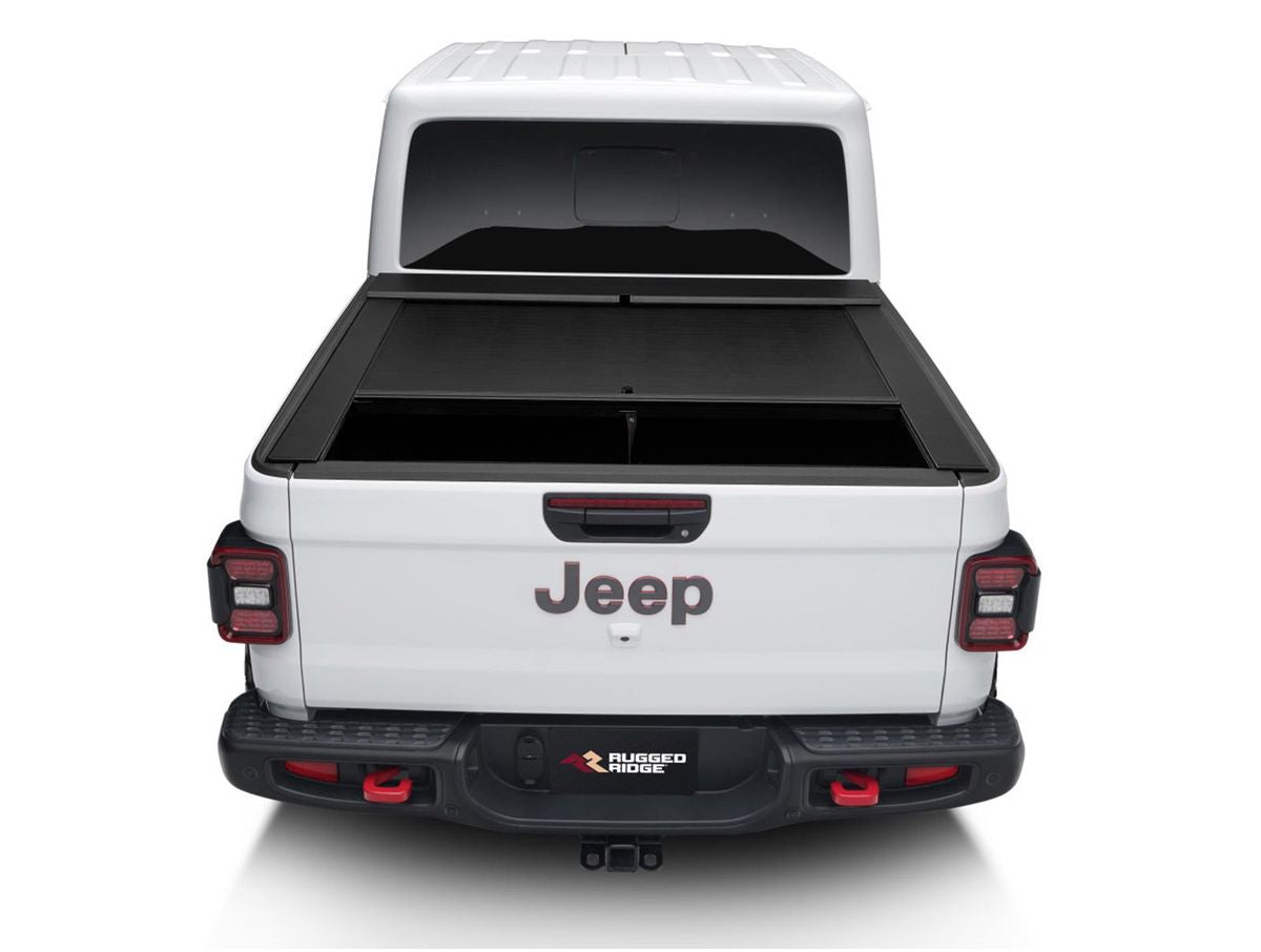 Armis Retractable Locking Bed Cvr W/o Trail Rails 20-Present Jeep Gladiator JT Rugged Ridge
