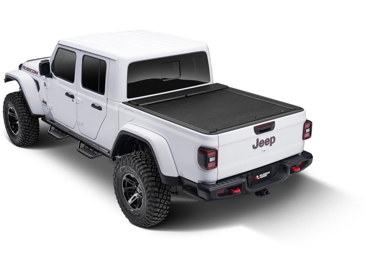 Armis Retractable Locking Bed Cvr W/o Trail Rails 20-Present Jeep Gladiator JT Rugged Ridge