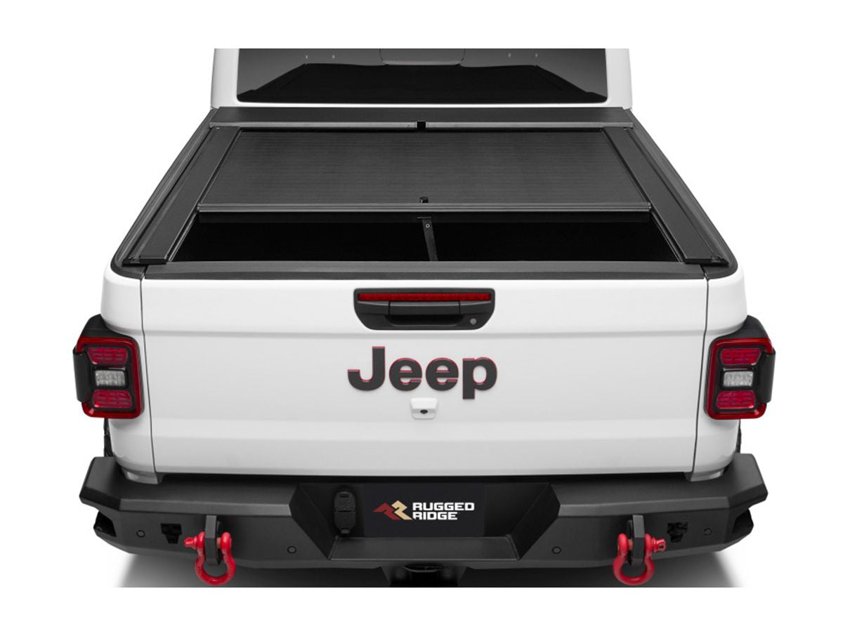 Armis Cover with Max Track Black 20-Present Jeep Gladiator w/ Trail Rail System w/Trail Rail Rugged Ridge