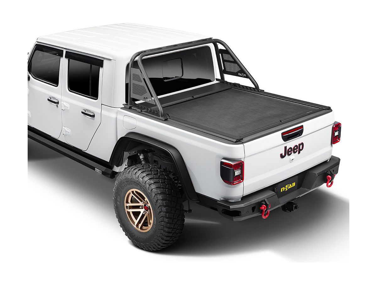 Armis Cover with Max Track Black 20-Present Jeep Gladiator w/o Trail Rail System w/o Trail Rail Rugged Ridge
