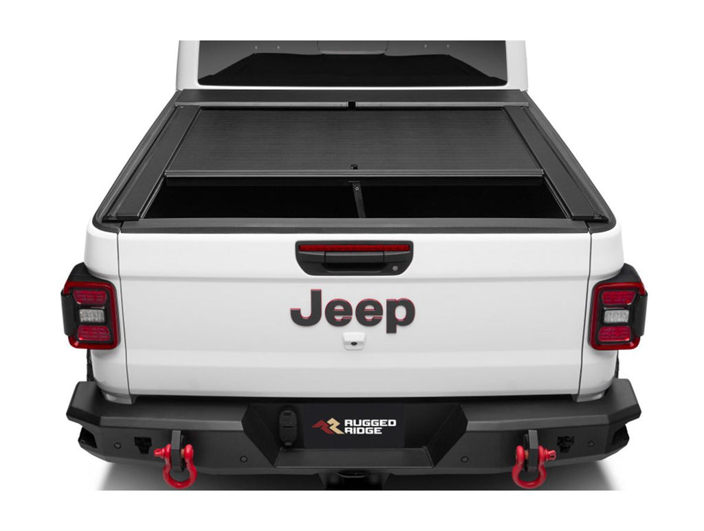 Armis Cover with Max Track Black 20-Present Jeep Gladiator w/o Trail Rail System w/o Trail Rail Rugged Ridge