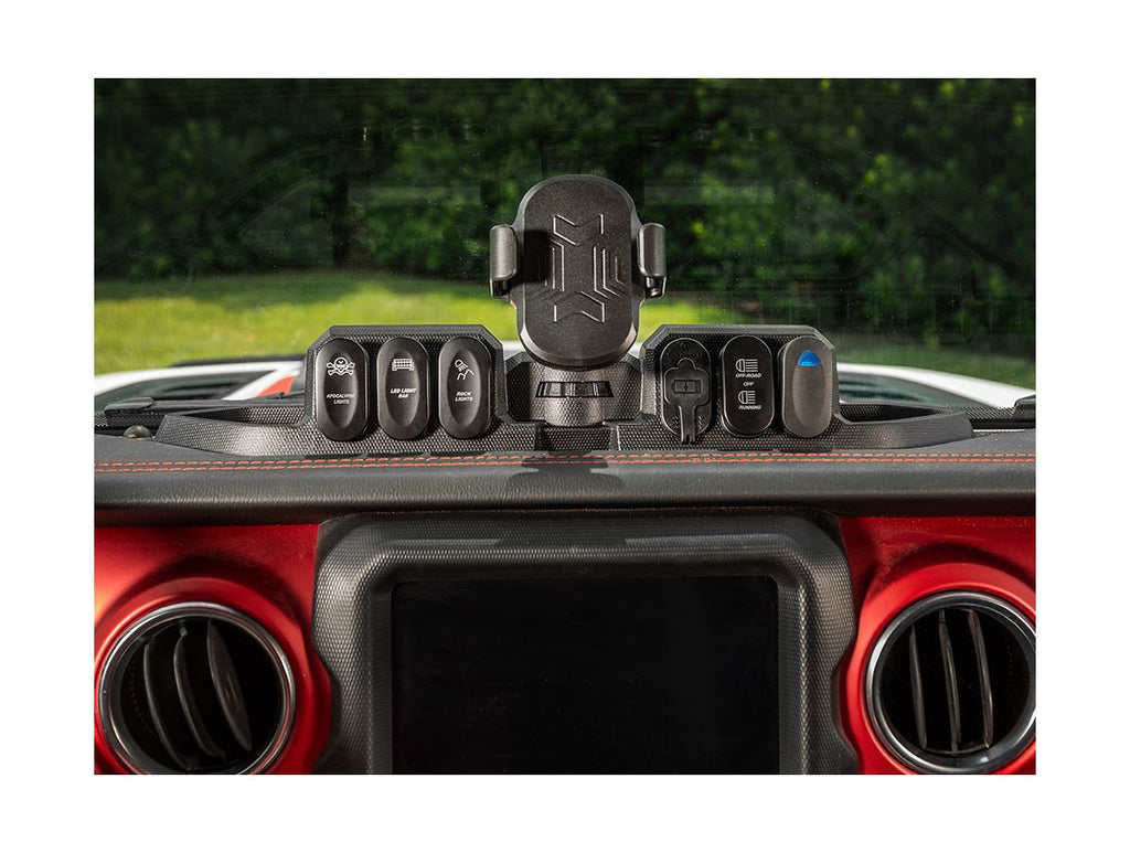 Dash Mount Pod W/Wireless Chrg Black Jeep Rugged Ridge