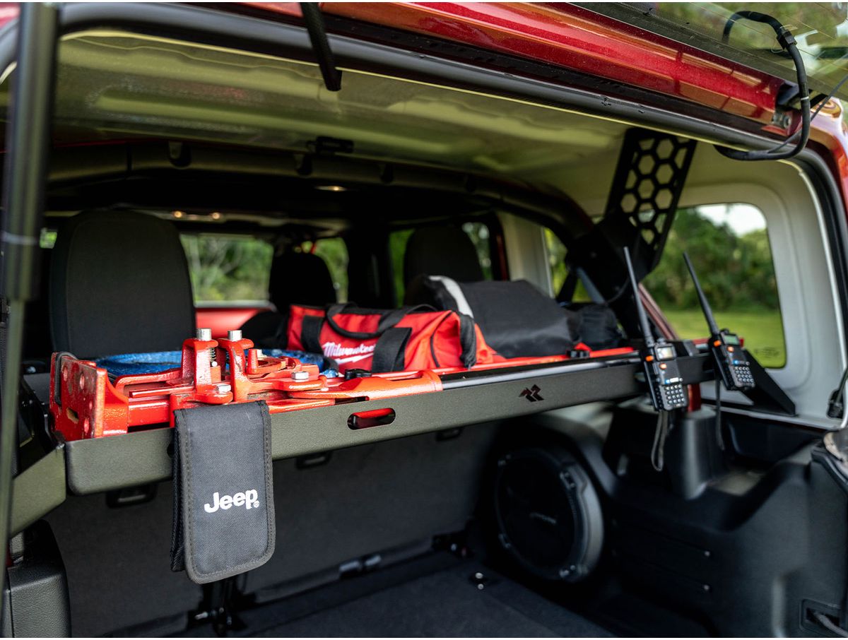 Interior Storage Rack Black Jeep Rugged Ridge
