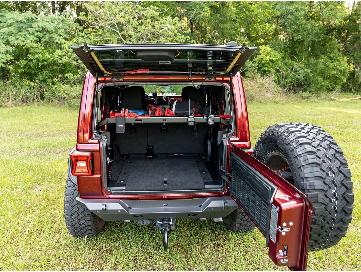 Interior Storage Rack Black Jeep Rugged Ridge