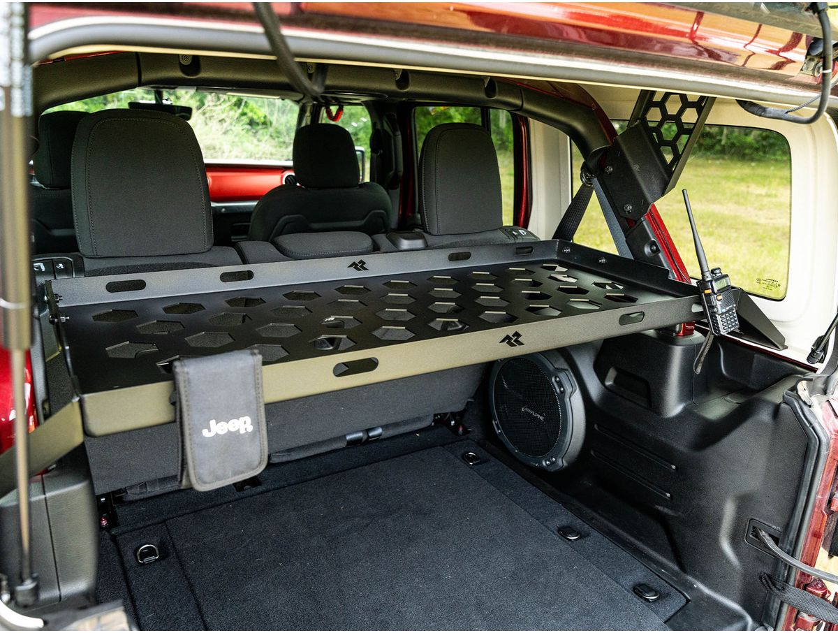 Interior Storage Rack Black Jeep Rugged Ridge