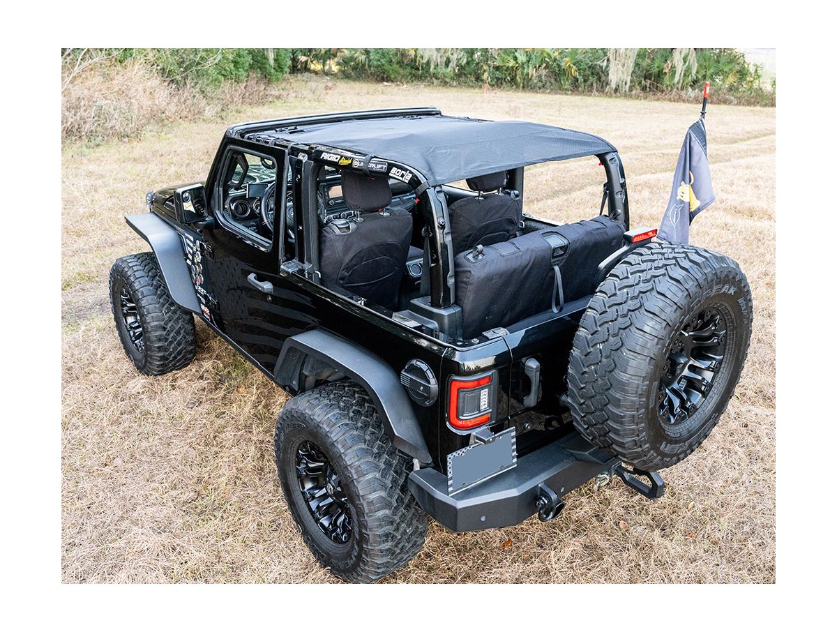 Eclipse Sun Shade Full Black 18-Present Jeep Wrangler Jl 2-Dr Rugged Ridge