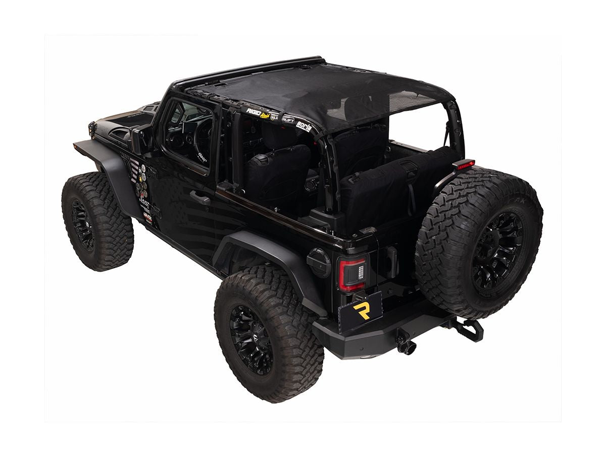 Eclipse Sun Shade Full Black Jeep Rugged Ridge