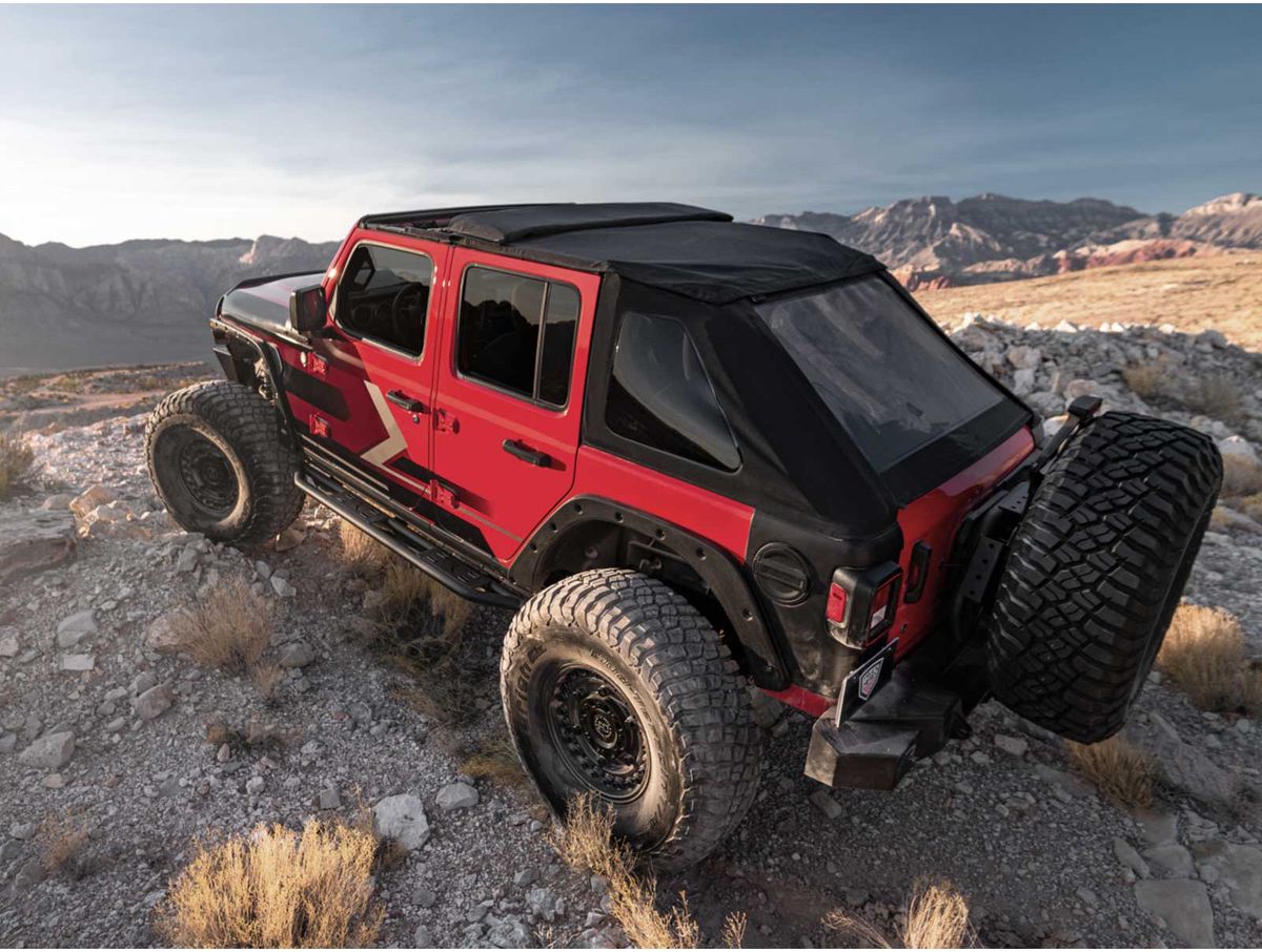 Voyager Fastback Top Black Diamond 18-Present Jeep Wrangler JL 4 Door Rugged Ridge