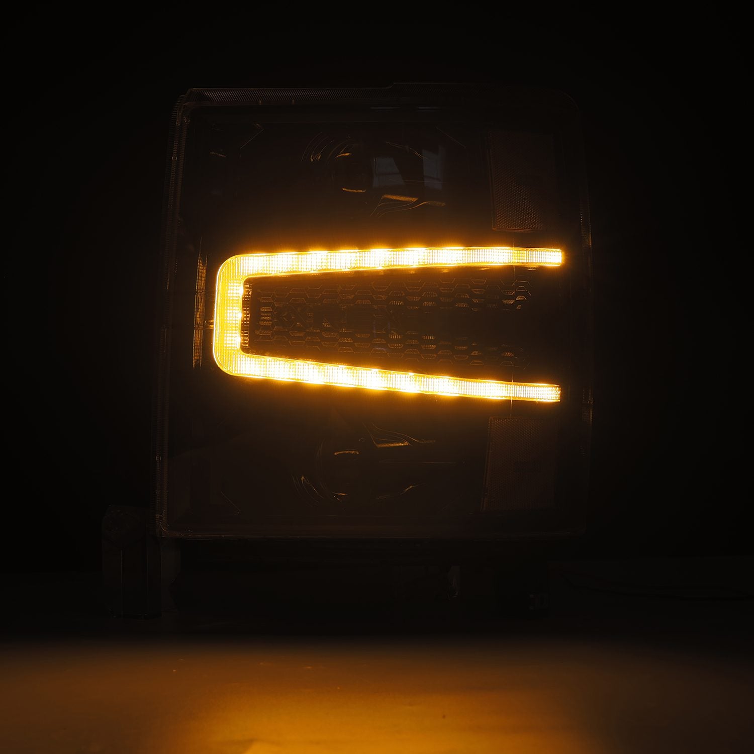 14-15 Chevrolet Silverado LUXX-Series Projector Headlights Alpha-Black - Apollo Off-Road