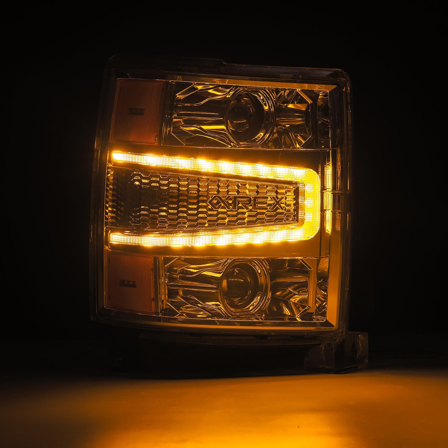 14-15 Chevrolet Silverado LUXX-Series Projector Headlights Chrome - Apollo Off-Road