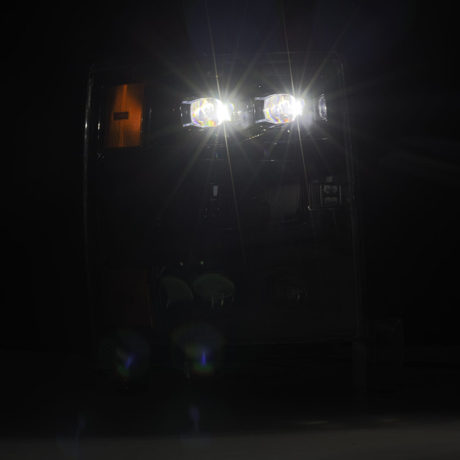 14-15 Chevrolet Silverado NOVA-Series LED Projector Headlights in Alpha-Black - Apollo Off-Road