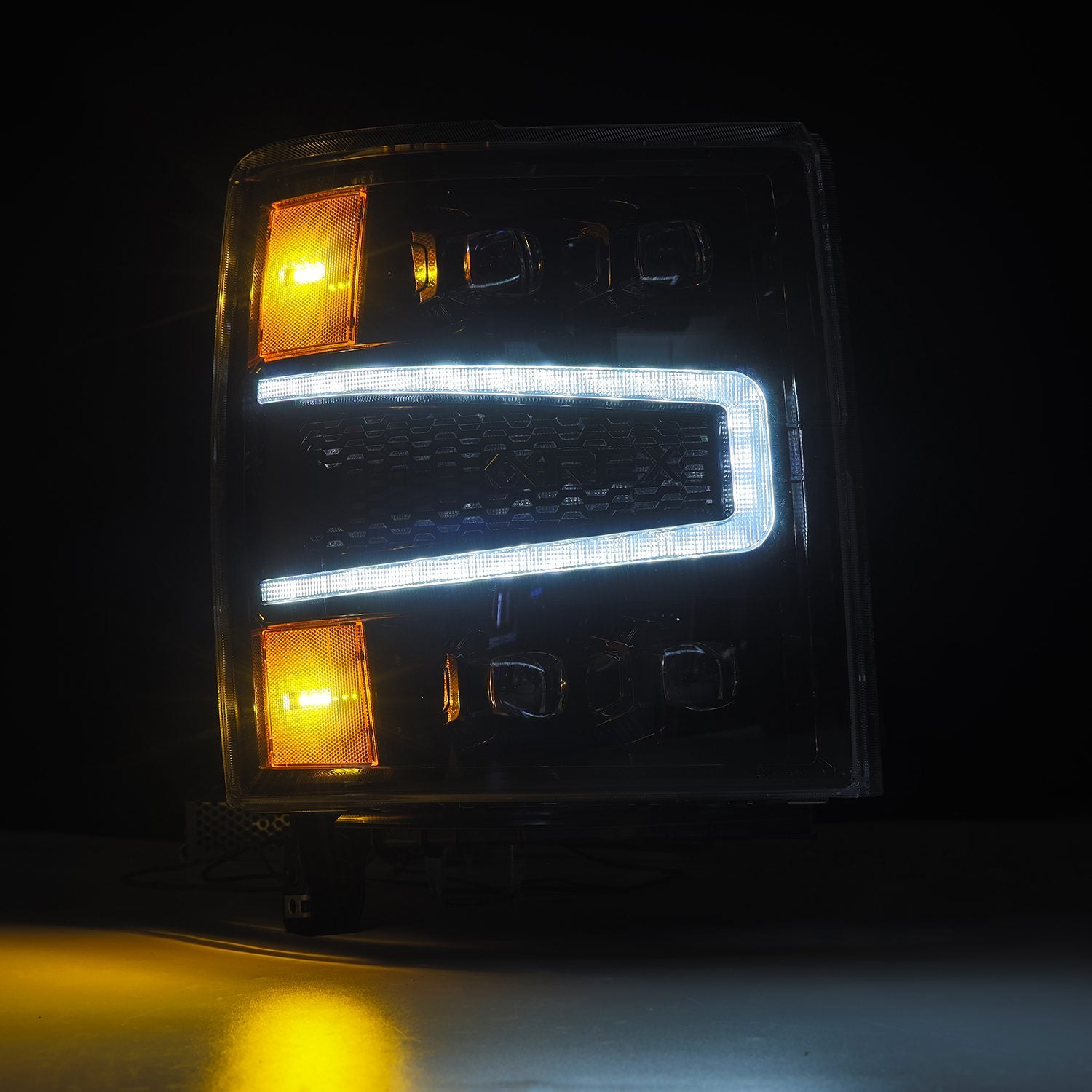 14-15 Chevrolet Silverado NOVA-Series LED Projector Headlights in Alpha-Black - Apollo Off-Road