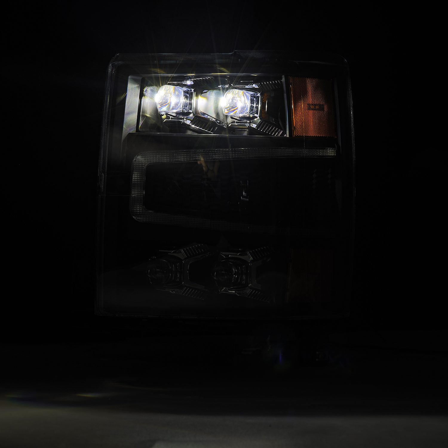14-15 Chevrolet Silverado NOVA-Series LED Projector Headlights in Black - Apollo Off-Road