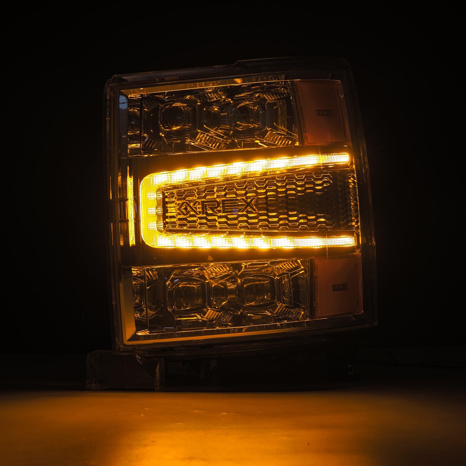 14-15 Chevrolet Silverado NOVA-Series LED Projector Headlights in Chrome - Apollo Off-Road