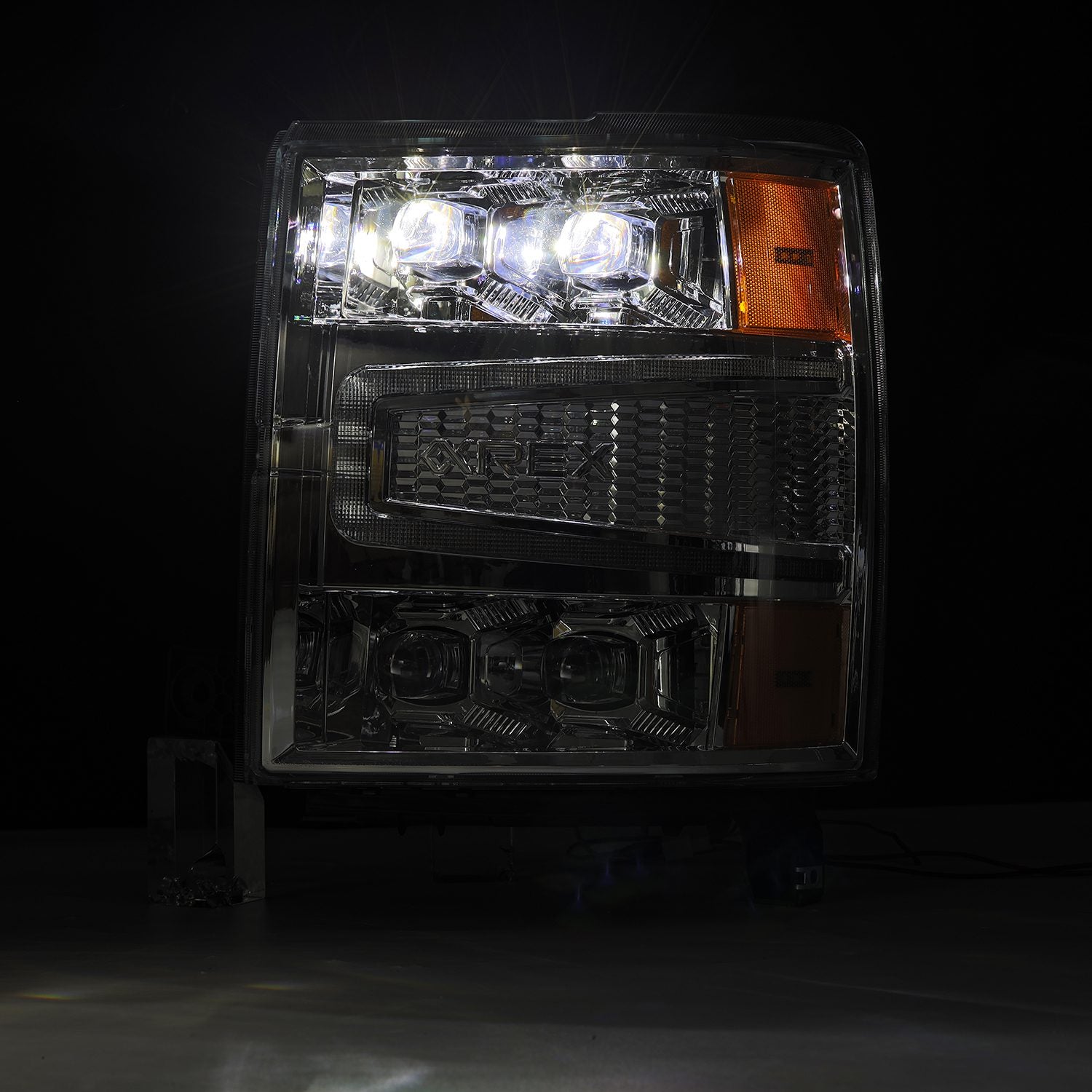 14-15 Chevrolet Silverado NOVA-Series LED Projector Headlights in Chrome - Apollo Off-Road
