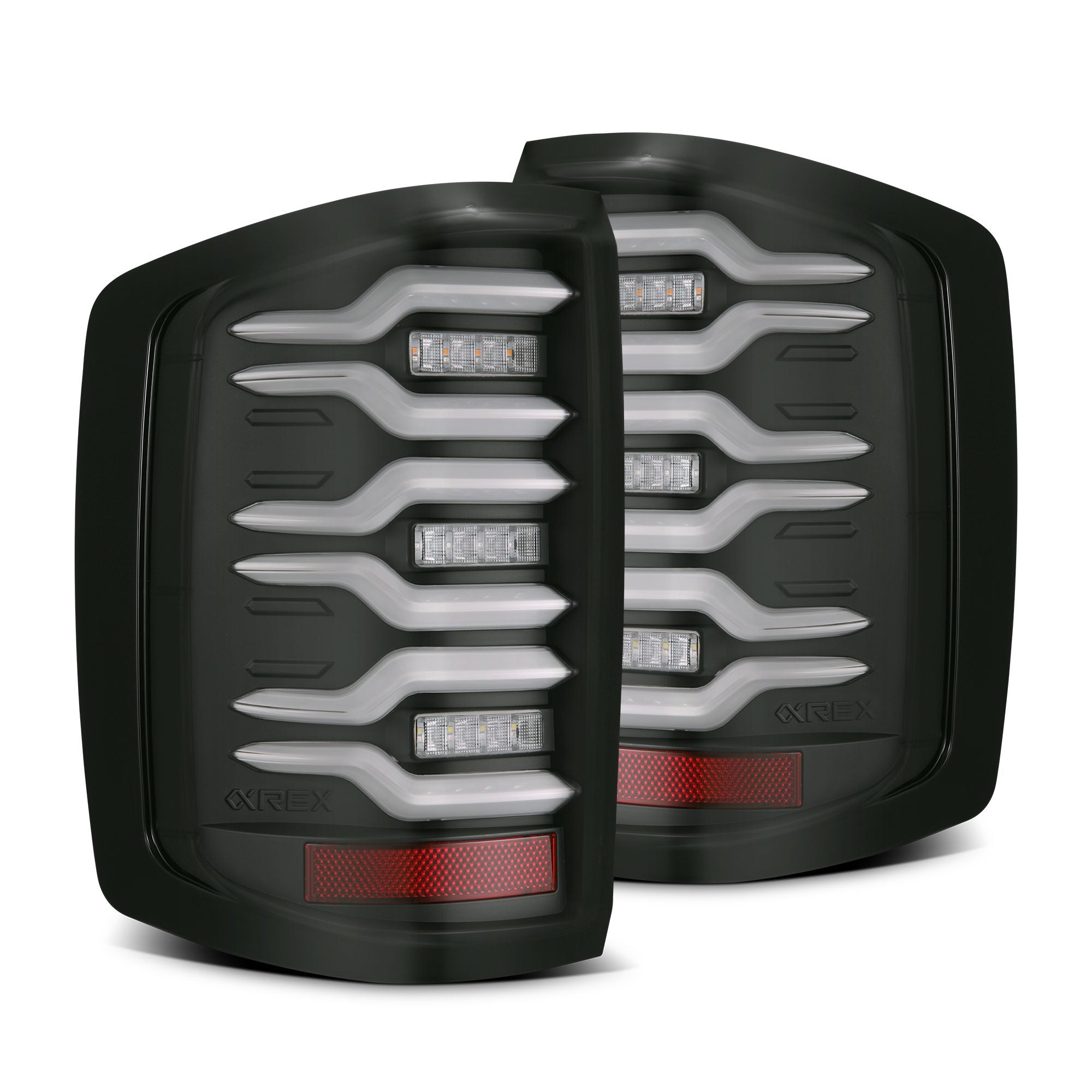 14-18 Chevrolet Silverado LUXX-Series LED Taillights Black - Apollo Off-Road