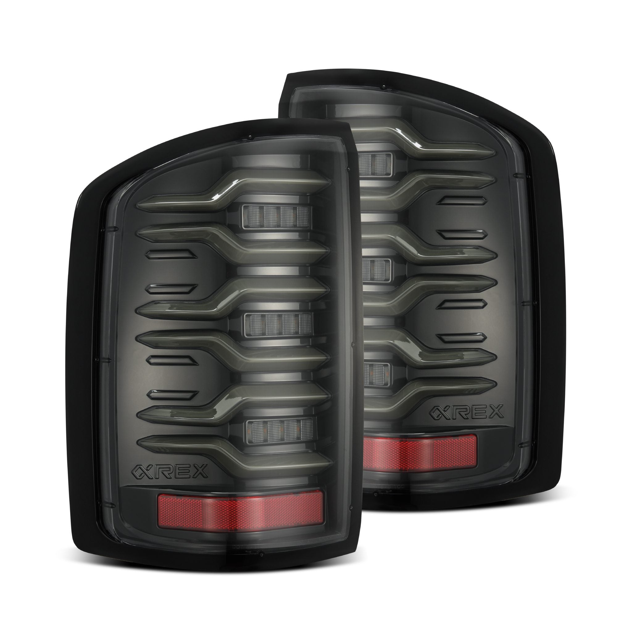 14-18 GMC Sierra LUXX-Series LED Taillights Alpha-Black - Apollo Off-Road