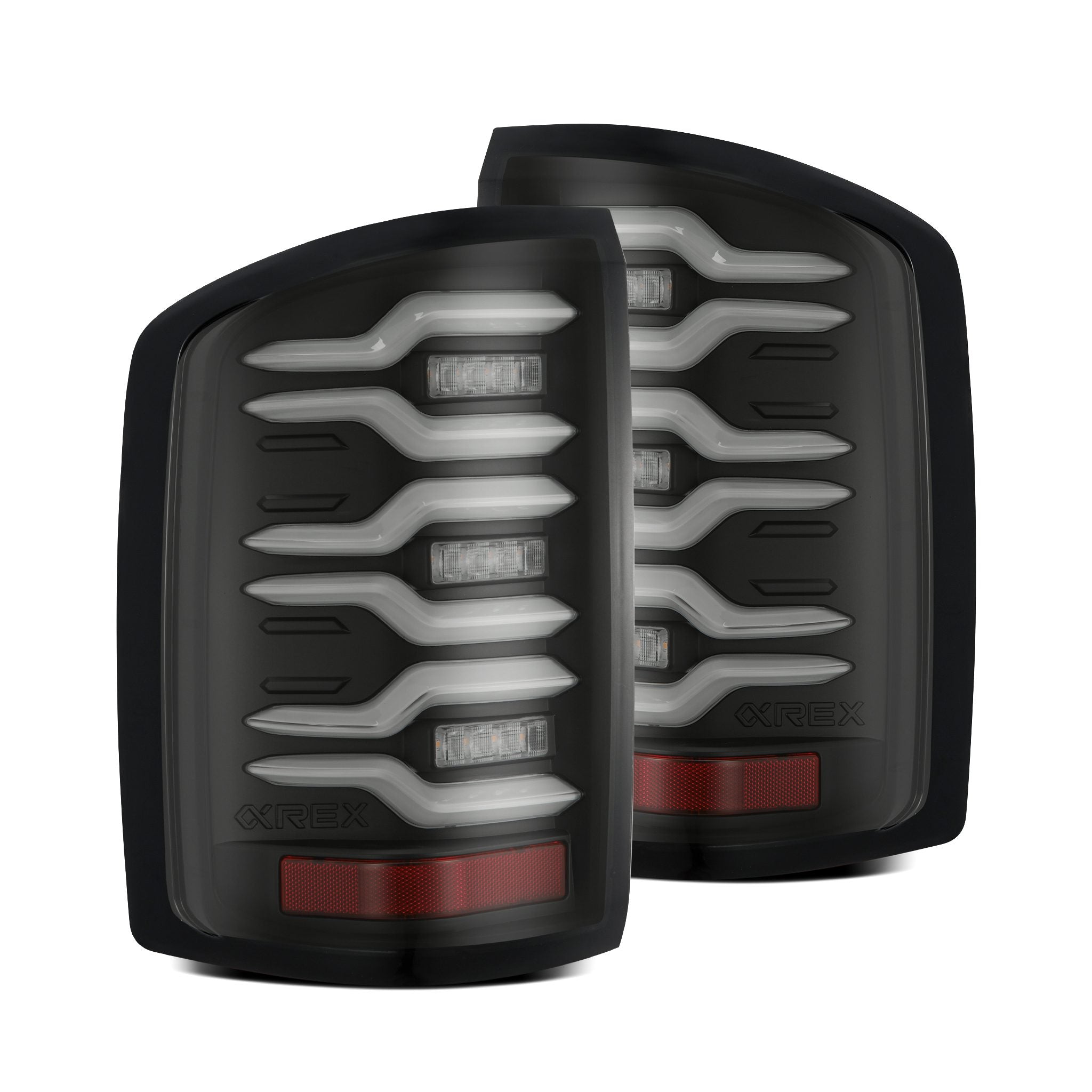 14-18 GMC Sierra LUXX-Series LED Taillights Black - Apollo Off-Road