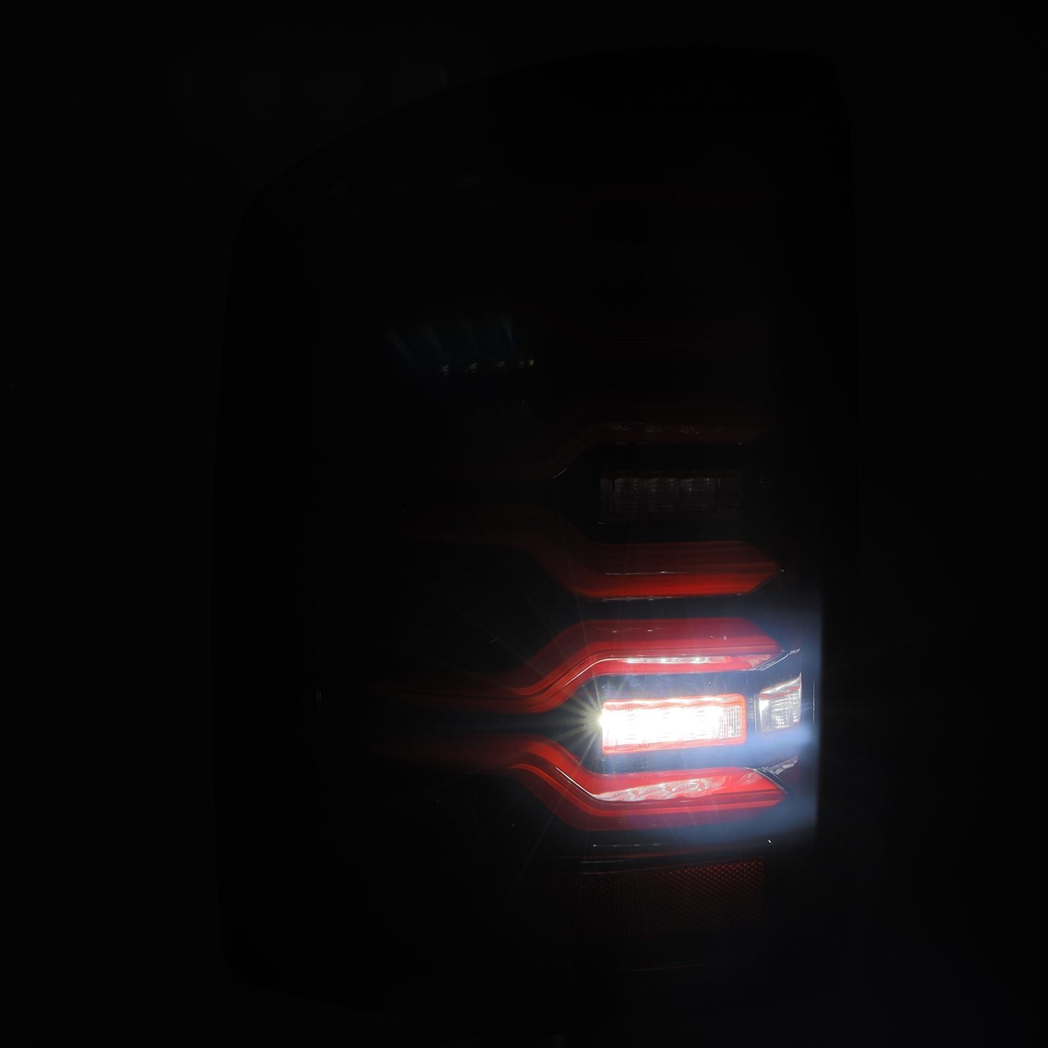 14-18 GMC Sierra LUXX-Series LED Taillights Black Red - Apollo Off-Road