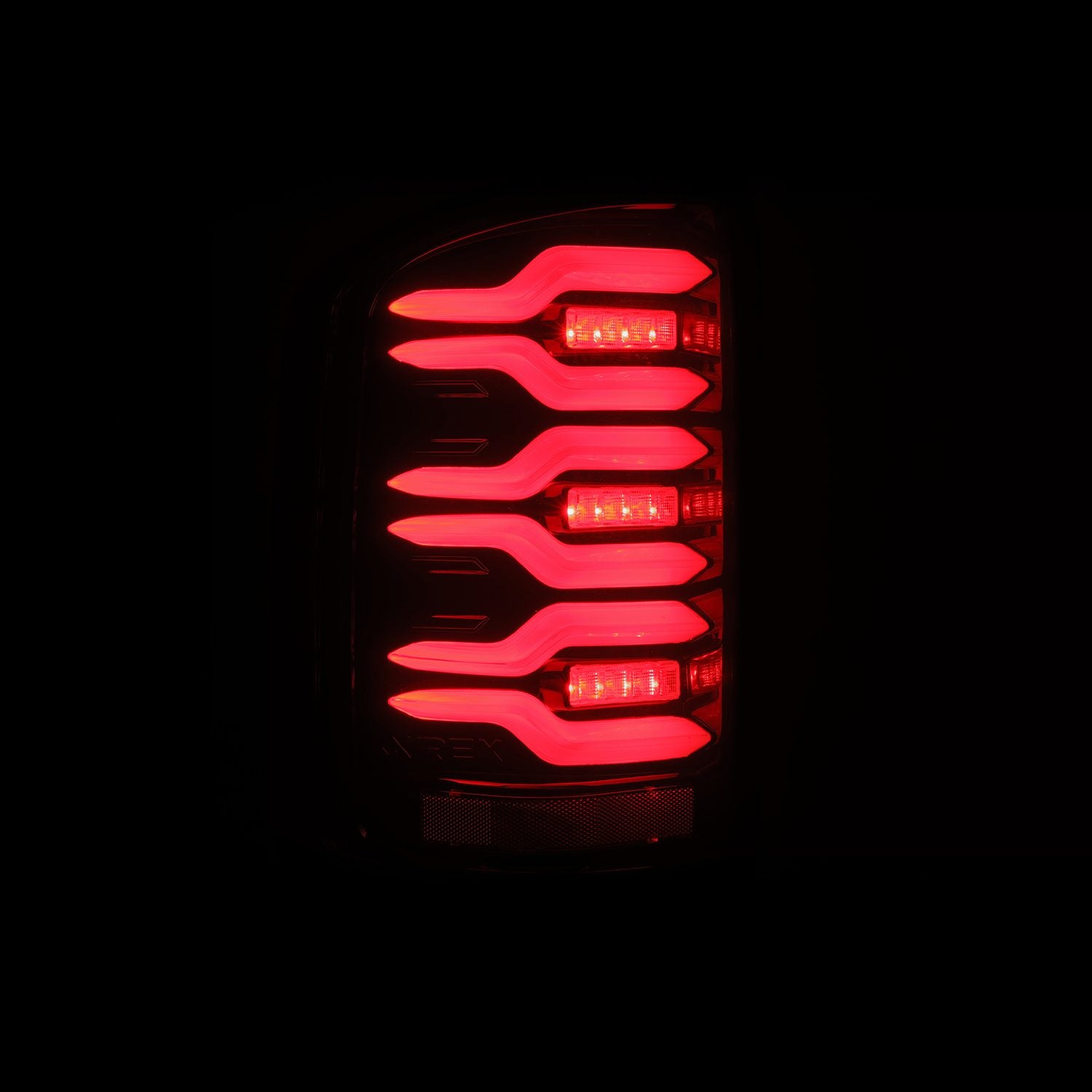 14-18 GMC Sierra LUXX-Series LED Taillights Black Red - Apollo Off-Road