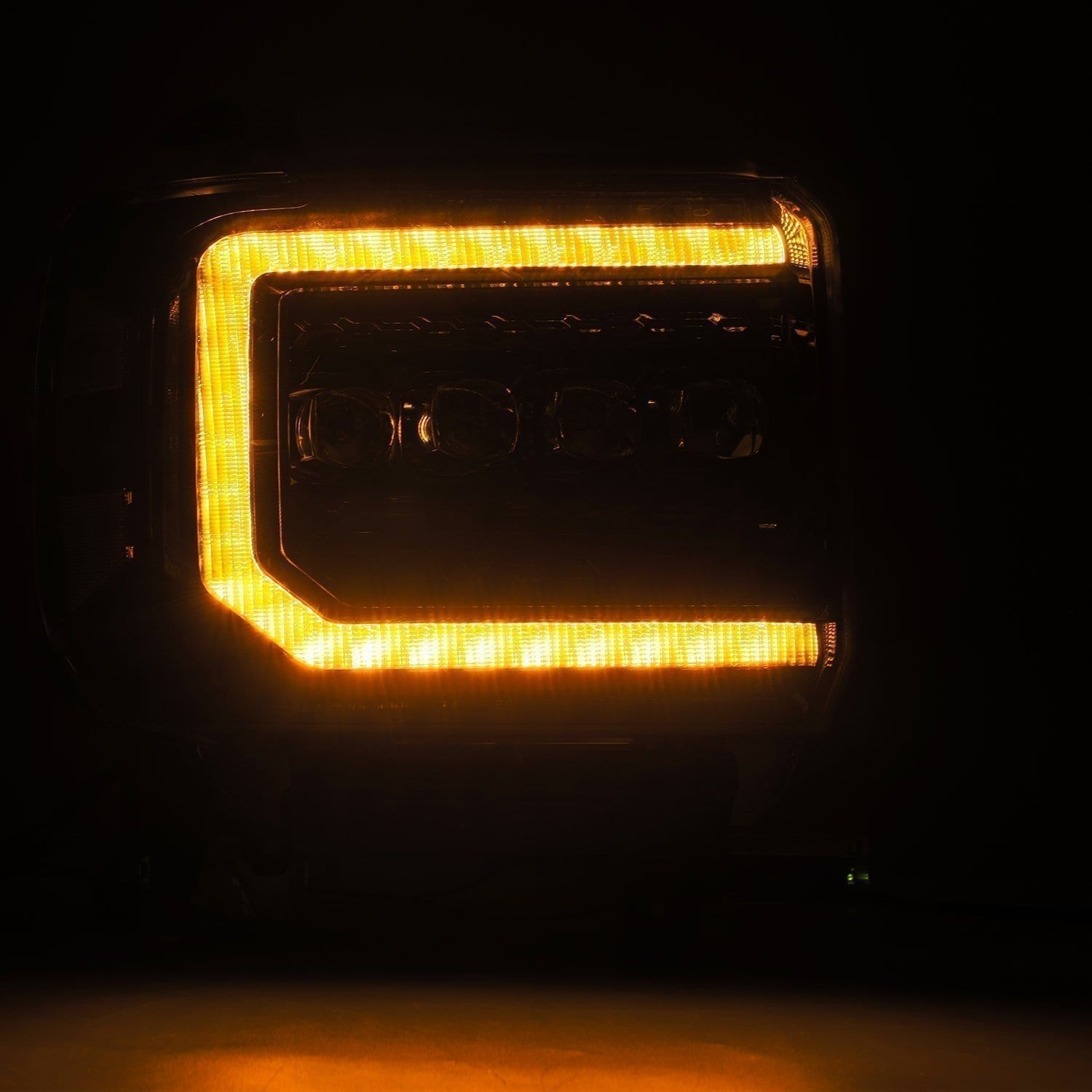 14-18 GMC Sierra NOVA-Series LED Projector Headlights in Alpha-Black - Apollo Off-Road