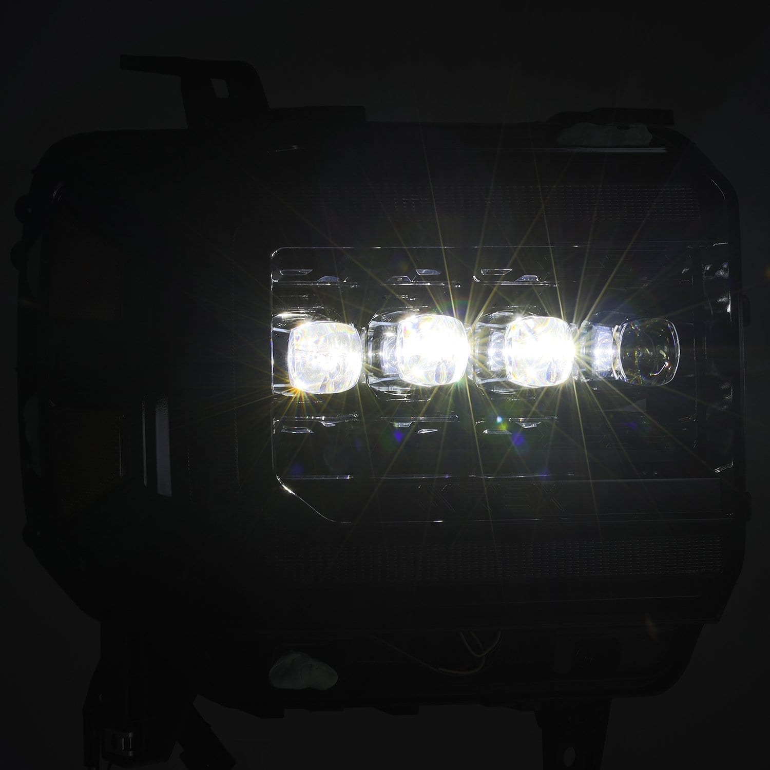 14-18 GMC Sierra NOVA-Series LED Projector Headlights in Alpha-Black - Apollo Off-Road