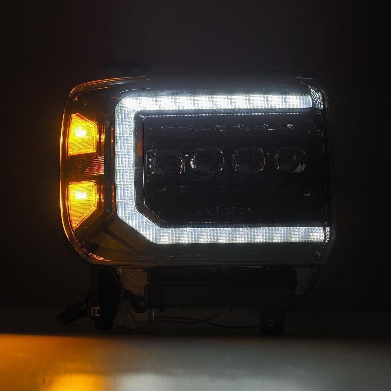 14-18 GMC Sierra NOVA-Series LED Projector Headlights in Alpha-Black - Apollo Off-Road