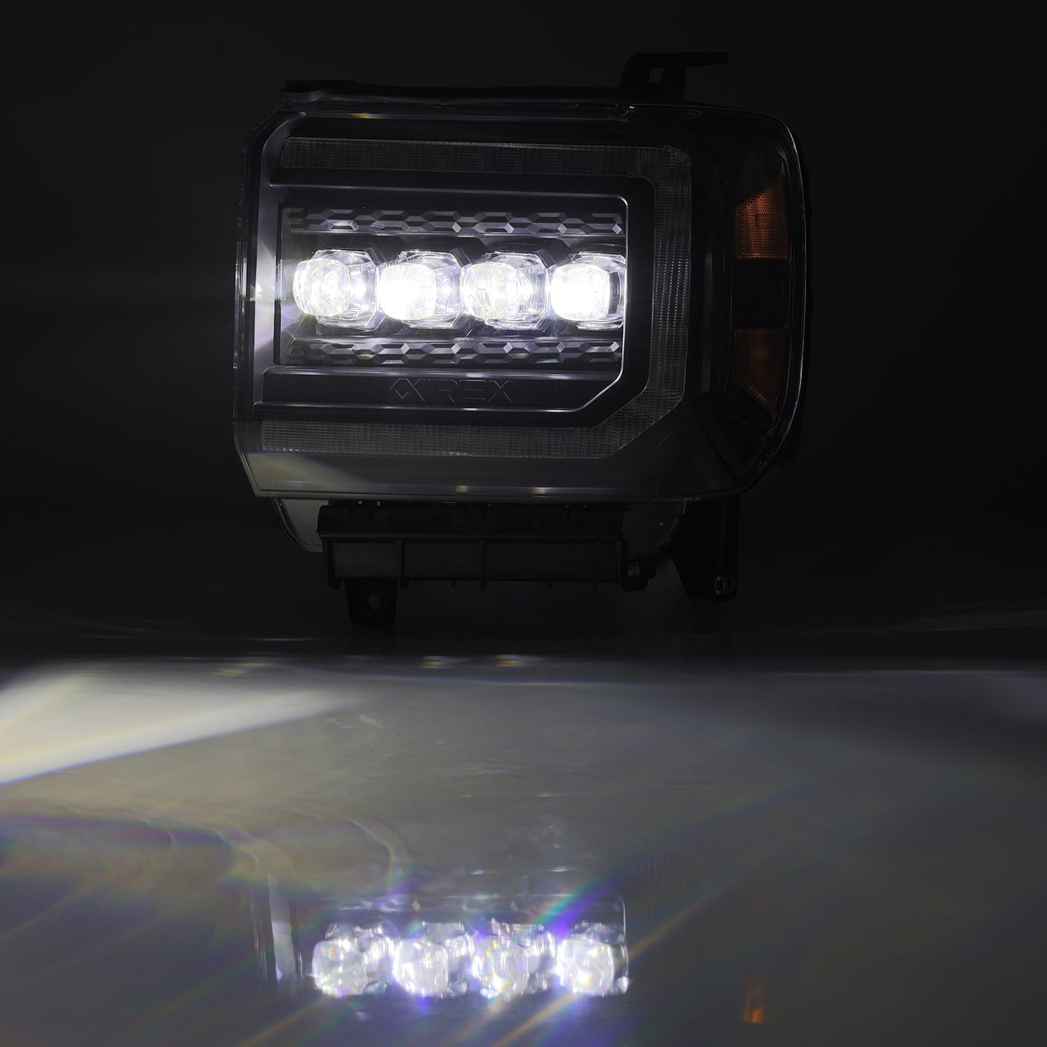 14-18 GMC Sierra NOVA-Series LED Projector Headlights in Black - Apollo Off-Road