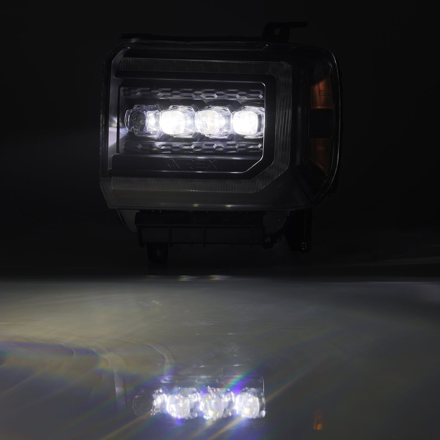 14-18 GMC Sierra NOVA-Series LED Projector Headlights in Black - Apollo Off-Road