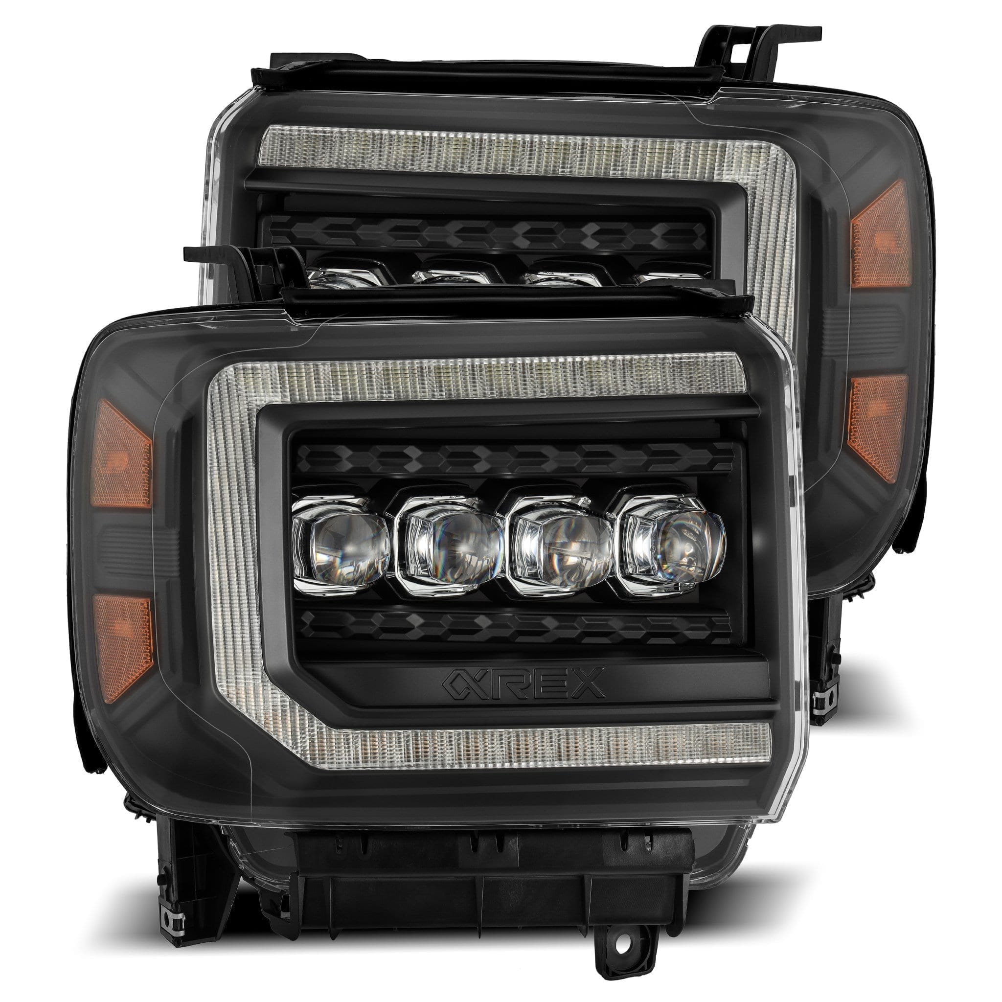 14-18 GMC Sierra NOVA-Series LED Projector Headlights in Black - Apollo Off-Road