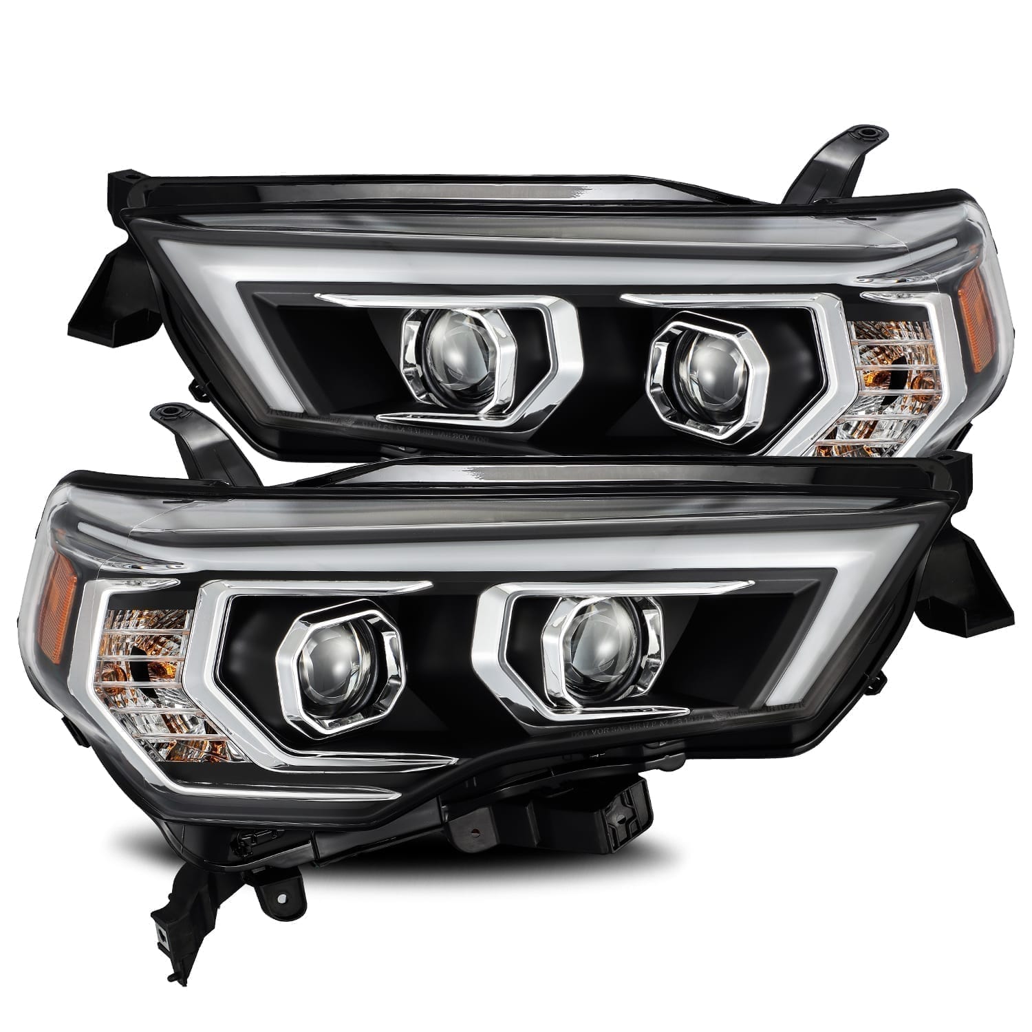 14-20 Toyota 4Runner LUXX-Series LED Projector Headlights Plank Style Design Black - Apollo Off-Road