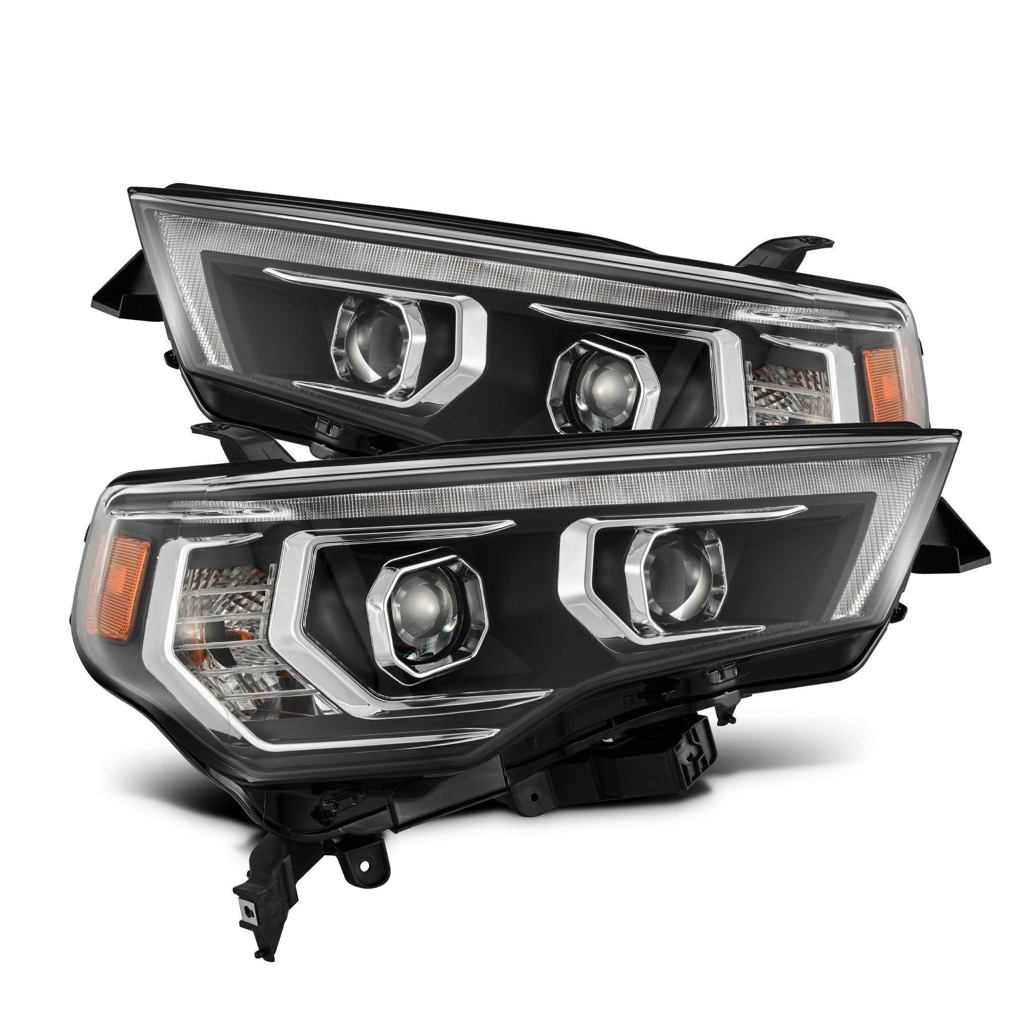 14-20 Toyota 4Runner PRO-Series Halogen Projector Headlights Black - Apollo Off-Road